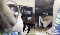 I wore a pretty Long Beach dress with my new dainty sandals! REVVING!