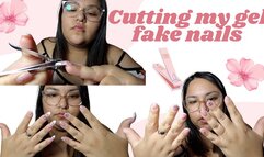 Cutting my gel fake nails