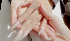 #203 - Long bare nails fondling
