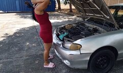 Scratching my feet when I was cleaning my car (3)