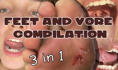Feet and Vore Compilation With Ellie | 3 VIDEOS IN 1