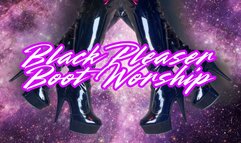 Black Pleaser Boot Worship