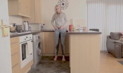 Aston Wilde wets her panties and jeans