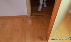 White Sneakers – White Jeans – Black Reinforced Toe Pantyhose