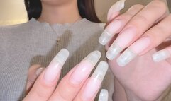 #206 - Long clear nail beds show