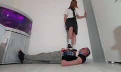 Danielle School Girl Trample Movie FLOOR CAM