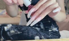 #207 - Painting my long natural claws