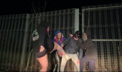 Public Triple Ballbusting!