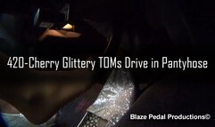 000-Cherry Glitter TOMs Drive in Pantyhose