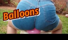 exploding and popping balloons