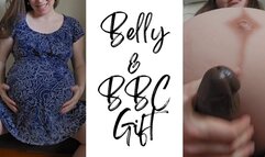 Belly & BBC Gift - A futanari jerk off scene featuring Belly Fetish, Pregnant Belly, Futa, and Squirting Dildo ft MILF Sassypantz