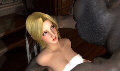 Busty Blonde Bride Helena Douglas Fucked and Bred By a Black Monster Cock