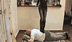 Miss Laurie extreme boots demolition ( EXTREME VIDEO )