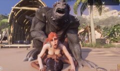 Wild Life / 2 Girl's with a Huge Rihno