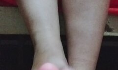 Footjob dildo cream