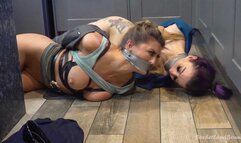 Carmen & Roxxi in: One Gag-Raging Evening on the Tiles: Bound & Spank-Punished Snoopers Instantly Regret Not Sharing Their Intel on These Hardcore Creeps! (HD)