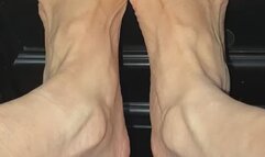 Melove is showing more than just her sexy feet with long toes