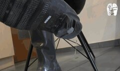 Handmade painting ruined under Hunter Wellies