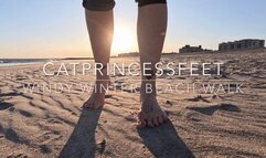 Pre-footjob walk in the sand and ocean searching for the right spot to drain him, NYC feet, Rockaway beach, sandy, wet milf feet walking show, size 9