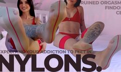 Findom Fun in Nylons + Ruined Orgasm, CEI