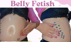 Shine and Sensuality: Belly Fetish with Oil and Massage