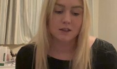 Spitting into leather gloves