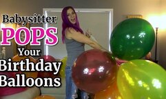 Babysitter Pops Your Birthday Balloons REMASTERED Balloon Femdom - Subtitles - Kylie Jacobs - MP4 1080p HD