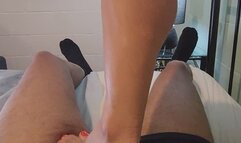 muscular calves trampling my cock and crushing my soul