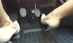 Debbie Drives Hard In Nude Heels - Floor View