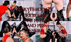 Extreme Latex Double Anal Fisting and Piss Enema 720p