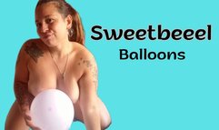 Naked playing with my balloon
