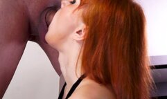 Balls licikng and deepthroat blowjob