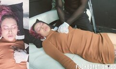 WMV Medical crutches CPR heart attack latex gloves groping under dress