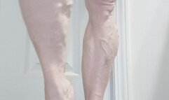 Tempest does calf raises in flip flops