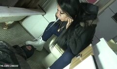 Toilet Slave !!! Spitting (brushing teeth) # 1080HD - Mistress Beh