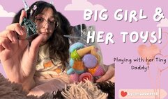 Giant Girl and Her Toys