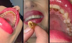 Smoking marlboro 100 close up with mouth Tour