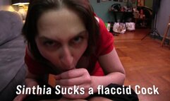 Sinthia sucks a flaccid Dick