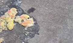 Crocs shoes crushing fruit very sexy