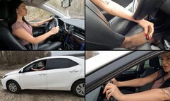 Jade practices burnouts for the first time