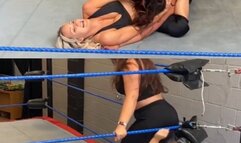 Semi comp women’s match (includes head scissors triangle choke hold)