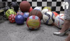 Soccerballs under metal Heels