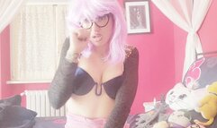 spanking and, oh no, I peed inside my very short and pink pants