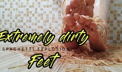 Spaghetti Foot Stomp: Messy Tomato Sauce Squelch