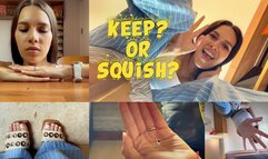 Keep? Or Squish? - Giantess Andrea - Spanish with English subtitles 4K