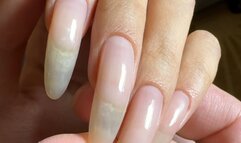 #216 - Admiring my very long nail beds