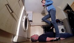 Mary Jane's Trampling With Throat Standing FLOOR CAM (4K)