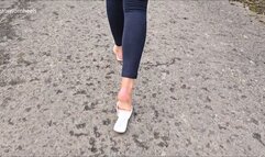 Pointed Flat Mules Slapping as I Walk