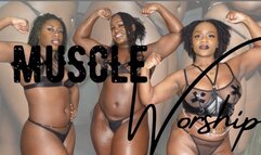 Muscle Worship: Sexy Ebony muscles meant to be worshipped