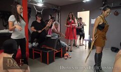 The FemDom party 3-8 femdom party with worship and rain